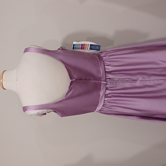 Alfred Angelo Style 7183 "Royal Bloom" Purple Satin Gown NEW- Sz. 16 - Picture 12 of 13